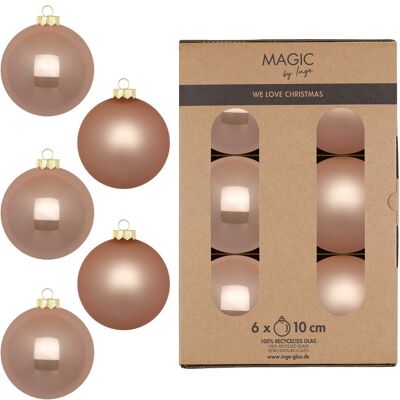 OEM Confezione 6 Palline Oro Scuro In Vetro Diametro 10cm OEM Confezione 6 Palline Oro Scuro In Vetro Diametro 10cm