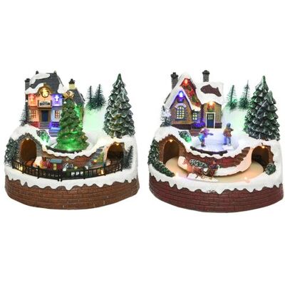 Kaemingk 481377 Paesaggio Natalizio Con Luci Led Movimento E Musica Colore Multicolore Kaemingk 481377 Paesaggio Natalizio Con Luci Led Movimento E Musica Colore Multicolore