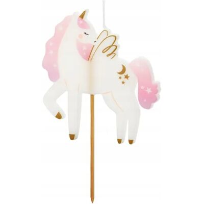 OEM Torta Candela Unicorno Magico Compleanno Primo Anno 9cm OEM Torta Candela Unicorno Magico Compleanno Primo Anno 9cm