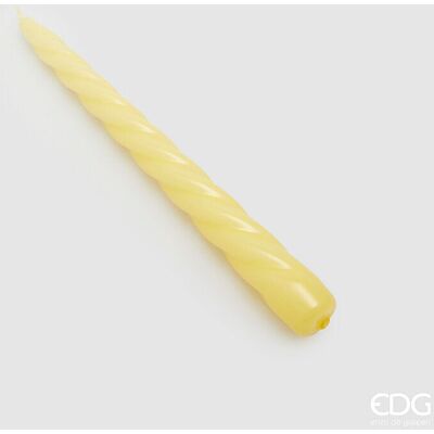 EDG Enzo De Gasperi Candela Stelo Twist H 23 Cm D 22 Mm Cf 10 Pz Giallo EDG Enzo De Gasperi Candela Stelo Twist H 23 Cm D 22 Mm Cf 10 Pz Giallo