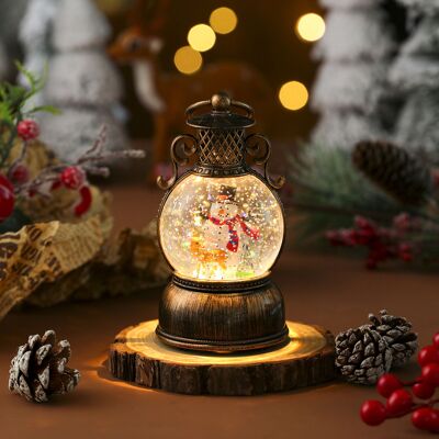 SIENTICE Lanterna Natalizia Con Neve Illuminata, Luce Notturna A Led A Batteria, Idee Regalo Per Decorazioni Natalizie SIENTICE Lanterna Natalizia Con Neve Illuminata, Luce Notturna A Led A Batteria, Idee Regalo Per Decorazioni Natalizie