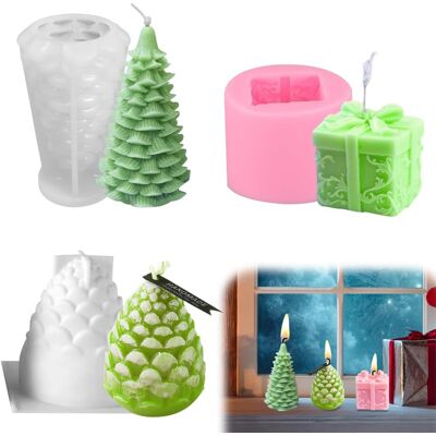 Neptune Set Di 3 Stampi Per Candele Natalizie, Stampo In Silicone A Forma Di Albero Di Natale, Stampi Per Candele A Forma Di Pigna, Stampi Per Candele Aromatiche Fai Da Te Per Candele Profumate, Sapone, Ciocc Neptune Set Di 3 Stampi Per Candele Natalizie, Stampo In Silicone A Forma Di Albero Di Natale, Stampi Per Candele A Forma Di Pigna, Stampi Per Candele Aromatiche Fai Da Te Per Candele Profumate, Sapone, Ciocc