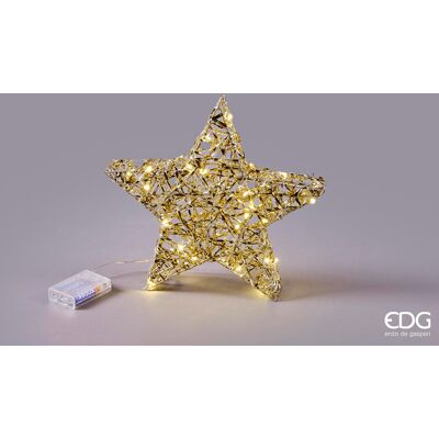 EDG Enzo De Gasperi Decoro Stella Natale Intreccio 30 Microled D 30 Cm L 5 Cm Gold EDG Enzo De Gasperi Decoro Stella Natale Intreccio 30 Microled D 30 Cm L 5 Cm Gold