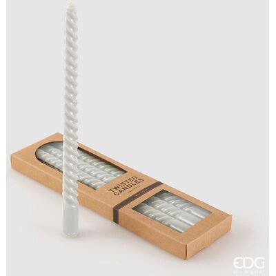 EDG Enzo De Gasperi Candela Stelo Twist H 30 Cm Cf 4 Pz White EDG Enzo De Gasperi Candela Stelo Twist H 30 Cm Cf 4 Pz White