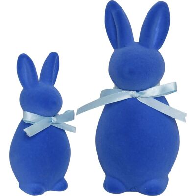 AULEDIO Pasqua Conigli Velluto Set 2 – 20 & 14cm Tavola & Decorazione Primavera Blu Reale AULEDIO Pasqua Conigli Velluto Set 2 – 20 & 14cm Tavola & Decorazione Primavera Blu Reale