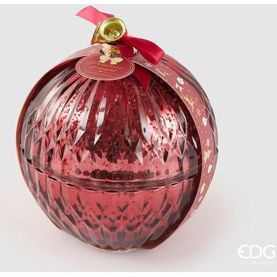 EDG Enzo De Gasperi Candela Sfera Di Natale Vetro D 13 Cm Princess Of The Night Red EDG Enzo De Gasperi Candela Sfera Di Natale Vetro D 13 Cm Princess Of The Night Red