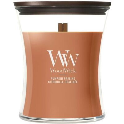 ALTRO Candela Pumpkin Praline Clessidra Media 275g Marrone Woodwick ALTRO Candela Pumpkin Praline Clessidra Media 275g Marrone Woodwick