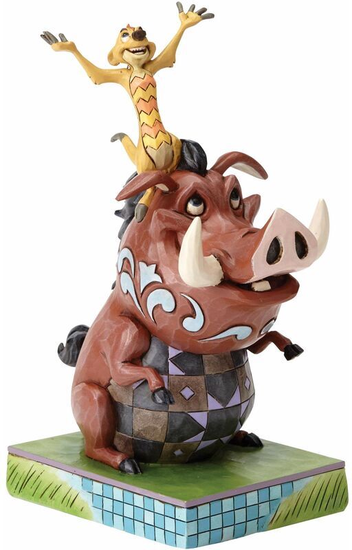 ENESCO Disney Tradition By Jim Shore Il Re Leone Pumba e Timone Hakuna Matata, Pvc, Multicolore, 12x16x18 cm -