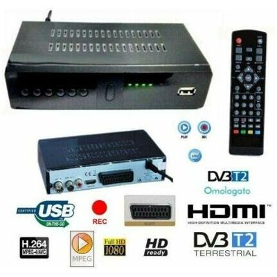 SHOPPING IN RETE Decoder 999 Ricevitore Digitale Terrestre Dvb-t2 Tv Usb Scart Hdmi Telecomando SHOPPING IN RETE Decoder 999 Ricevitore Digitale Terrestre Dvb-t2 Tv Usb Scart Hdmi Telecomando