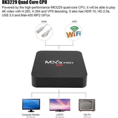 OEM Smart Tv Box - Mxq Pro 4k Rk3229 - 4gb Ram - 64gb Rom - Wifi, Bluetooth - Android 7.1 OEM Smart Tv Box - Mxq Pro 4k Rk3229 - 4gb Ram - 64gb Rom - Wifi, Bluetooth - Android 7.1