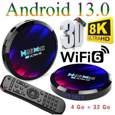 LIIYIELA Android Tv Box, Box Iptv Android 13.0 Tv Box 4gb Ram/32gb Rom Lettore Multimediale Intelligente 2.4ghz/5.0ghz Wifi Bt5.0 Smart Tv Box 8k 3d LIIYIELA Android Tv Box, Box Iptv Android 13.0 Tv Box 4gb Ram/32gb Rom Lettore Multimediale Intelligente 2.4ghz/5.0ghz Wifi Bt5.0 Smart Tv Box 8k 3d