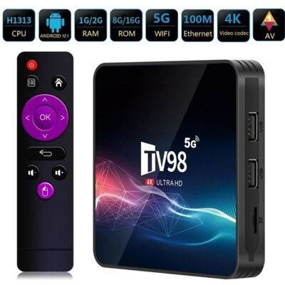 LIIYIELA Box Tv Iptv Tv98 H616 Wi-fi A Doppia Banda Android 12 Allwinner H313 Quad Core Arm Cortex A53 2+16g LIIYIELA Box Tv Iptv Tv98 H616 Wi-fi A Doppia Banda Android 12 Allwinner H313 Quad Core Arm Cortex A53 2+16g