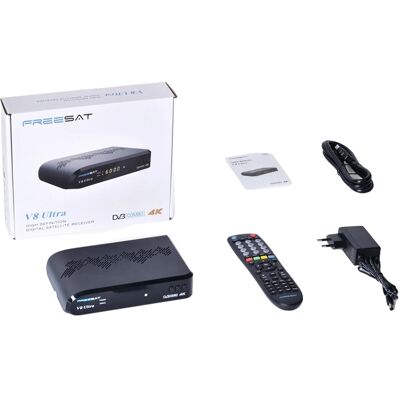 OEM Receptor De Satélite, 4k Ultra Hd, Compatible Con Dvb-s2x/s2/s, Freesat V8 Ultra, Enchufe Europeo. OEM Receptor De Satélite, 4k Ultra Hd, Compatible Con Dvb-s2x/s2/s, Freesat V8 Ultra, Enchufe Europeo.
