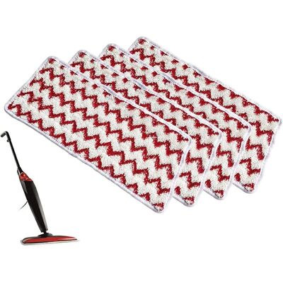 OEM Set Di 4 Fodere Di Ricambio Per Pulitore A Vapore Steam Xxl Power Pad - Lavabili In Rosso OEM Set Di 4 Fodere Di Ricambio Per Pulitore A Vapore Steam Xxl Power Pad - Lavabili In Rosso