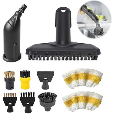OEM Adatto Per Scope A Vapore Karcher Sc1, Sc2, Sc4 E Sc5: Copertura Abrasiva Per Scopa, Panno In Nylon E Spazzola In Rame – Kit Accessori Style 15 OEM Adatto Per Scope A Vapore Karcher Sc1, Sc2, Sc4 E Sc5: Copertura Abrasiva Per Scopa, Panno In Nylon E Spazzola In Rame – Kit Accessori Style 15