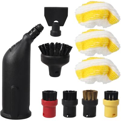 OEM Adatto Per Scope A Vapore Karcher Sc1, Sc2, Sc4 E Sc5: Copertura Abrasiva Per Scopa, Panno In Nylon E Spazzola In Rame – Kit Accessori Style 9 OEM Adatto Per Scope A Vapore Karcher Sc1, Sc2, Sc4 E Sc5: Copertura Abrasiva Per Scopa, Panno In Nylon E Spazzola In Rame – Kit Accessori Style 9