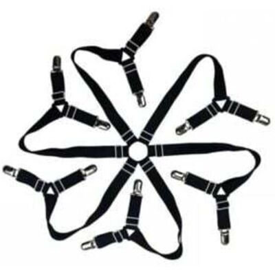 OEM Cinghie Di Fissaggio Regolabili A 6 Lati Per Lenzuola Con Angoli, Adatte A Tutti I Materassi Rotondi E Quadrati (3 Vie, Nere) OEM Cinghie Di Fissaggio Regolabili A 6 Lati Per Lenzuola Con Angoli, Adatte A Tutti I Materassi Rotondi E Quadrati (3 Vie, Nere)