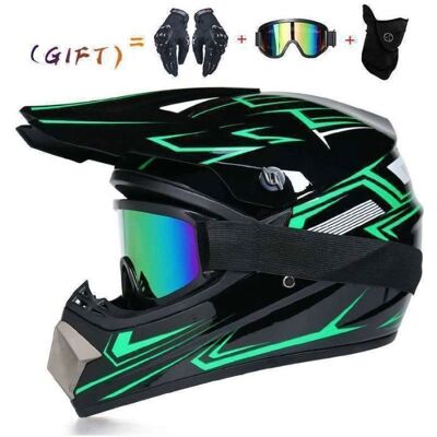OEM Casco Da Motocross Per Adulti Antcool Con Occhiali (non A Copertura Totale) - Casco Per Adulti, 1 Paio Di Guanti OEM Casco Da Motocross Per Adulti Antcool Con Occhiali (non A Copertura Totale) - Casco Per Adulti, 1 Paio Di Guanti