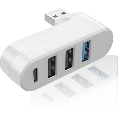 OEM Hub Usb A 4 Porte, 3 Porte Usb 3.0 + 1 Porta Usb-c, Adattatore Girevole A 180°, Splitter Per Macbook E Laptop. OEM Hub Usb A 4 Porte, 3 Porte Usb 3.0 + 1 Porta Usb-c, Adattatore Girevole A 180°, Splitter Per Macbook E Laptop.