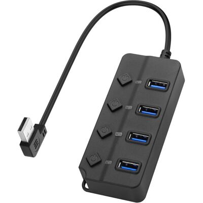 OEM Hub/splitter Usb Con Angolo Di 90 Gradi,hub Dati Usb 2.0 Con Interruttore On/off Indipendente,porta Di Alimentazione Dc 5.5 2.1,0,3 Metri) OEM Hub/splitter Usb Con Angolo Di 90 Gradi,hub Dati Usb 2.0 Con Interruttore On/off Indipendente,porta Di Alimentazione Dc 5.5 2.1,0,3 Metri)