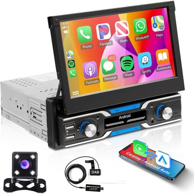 OEM Autoradio Android 1g+32g 1 Din Con Adattatore Navi Gps Wifi Dab Autoradio Touch Retrattile Automatica Da 7 Pollici Con Mirror Link Bluetooth Fm/rds/dvr/dab+/obd2 Controllo Del Volante + Telecamera Di OEM Autoradio Android 1g+32g 1 Din Con Adattatore Navi Gps Wifi Dab Autoradio Touch Retrattile Automatica Da 7 Pollici Con Mirror Link Bluetooth Fm/rds/dvr/dab+/obd2 Controllo Del Volante + Telecamera Di