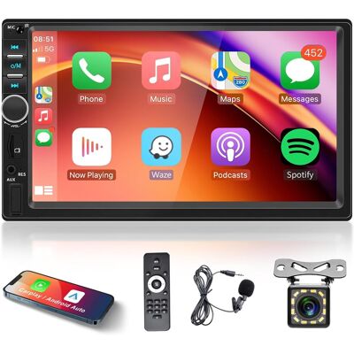 OEM Autoradio Apple Carplay 2 Din Con Android Auto Bluetooth Vivavoce Touch Screen Da 7 Pollici Autoradio Con Mirror Link Fm/usb/aux/eq/tf Comandi Al Volante + Telecamera Posteriore Microfono Telecomando OEM Autoradio Apple Carplay 2 Din Con Android Auto Bluetooth Vivavoce Touch Screen Da 7 Pollici Autoradio Con Mirror Link Fm/usb/aux/eq/tf Comandi Al Volante + Telecamera Posteriore Microfono Telecomando