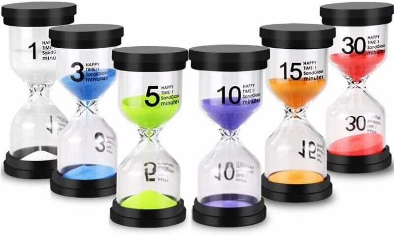 RHAFAYRE - Clessidra Clessidra Colorata Timer Clessidra 1min/3min/5min/10min/15min/30min Timer Clessidra per Giochi Classroom Home Office (Confezione