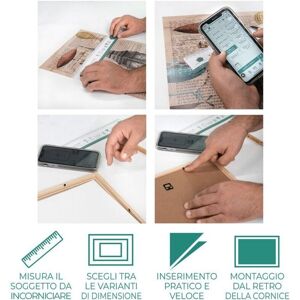 LUPIA - Cornice portafoto in legno da parete ARTE POVERA colore Noce per foto, stampe artistiche, poster, quadri moderni 30x40 cm LUPIA - Cornice portafoto in legno da parete ARTE POVERA colore Noce per foto, stampe artistiche, poster, quadri moderni 30x40 cm