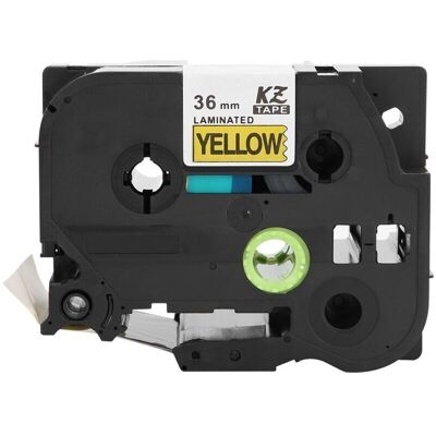 OEM Etichettatrice Da 36 Mm Con Nastro Laminato Compatibile Con Brother Pt-9700pc, Pt-9800pcn, Pt-3600, Testo Nero Su Sfondo Giallo. OEM Etichettatrice Da 36 Mm Con Nastro Laminato Compatibile Con Brother Pt-9700pc, Pt-9800pcn, Pt-3600, Testo Nero Su Sfondo Giallo.