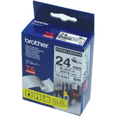 OEM Nastri Per Etichettatura Brother Tz-s251, Neri Su Bianco OEM Nastri Per Etichettatura Brother Tz-s251, Neri Su Bianco