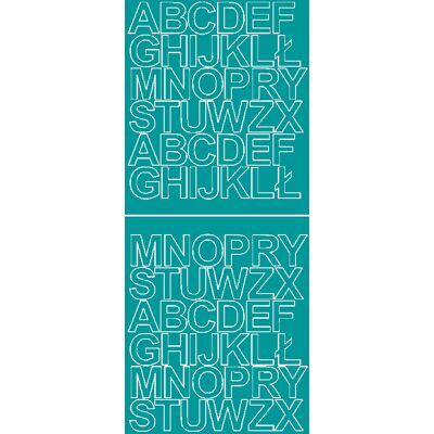 OEM Lettere Adesive Autoadesive Da 3,5 Cm, Colore Turchese Lucido OEM Lettere Adesive Autoadesive Da 3,5 Cm, Colore Turchese Lucido