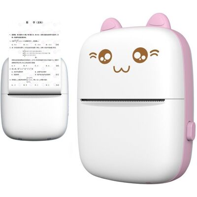 OEM Mini Stampante Termica Per Etichette A Forma Di Gatto, Stampante Bluetooth Per Telefono, Stampa Divertente, Rosa OEM Mini Stampante Termica Per Etichette A Forma Di Gatto, Stampante Bluetooth Per Telefono, Stampa Divertente, Rosa