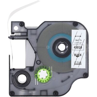 OEM Nastro Per Stampante Dymo D1, Carta Da Stampa Nera Da 12 Mm Su Sfondo Trasparente (cod. 45010) OEM Nastro Per Stampante Dymo D1, Carta Da Stampa Nera Da 12 Mm Su Sfondo Trasparente (cod. 45010)