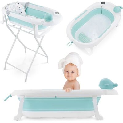 OEM Vasca Da Bagno Pieghevole Per Neonati - Moby-system - Holly - Termometro Lcd - Cuscino Morbido - Supporto Metallico OEM Vasca Da Bagno Pieghevole Per Neonati - Moby-system - Holly - Termometro Lcd - Cuscino Morbido - Supporto Metallico