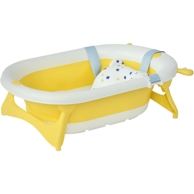 OEM Vaschetta Bagnetto Pieghevole Per Bambini 0-3 Anni Con Indicatore Di Temperatura E Cuscino, 81.5x50.5x23.5 Cm, Giallo OEM Vaschetta Bagnetto Pieghevole Per Bambini 0-3 Anni Con Indicatore Di Temperatura E Cuscino, 81.5x50.5x23.5 Cm, Giallo