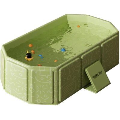OEM Baignoire Pliable Bébé Nourrisson Tout-petit Base Antidérapante Rangement Facile Petite Surface Vert Graffiti - Autres OEM Baignoire Pliable Bébé Nourrisson Tout-petit Base Antidérapante Rangement Facile Petite Surface Vert Graffiti - Autres