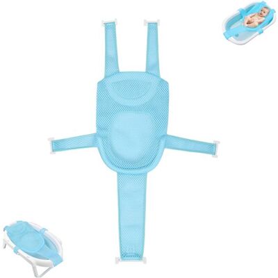 NO BRAND Confezione Da 1 Rete Di Supporto Per Il Bagnetto Del Bambino, Regolabile, A 5 Punti, Di Colore Blu, Con Tappetino Antiscivolo Morbido E Confortevole Per Il Bagno. NO BRAND Confezione Da 1 Rete Di Supporto Per Il Bagnetto Del Bambino, Regolabile, A 5 Punti, Di Colore Blu, Con Tappetino Antiscivolo Morbido E Confortevole Per Il Bagno.