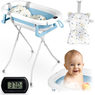 OEM Vaschetta Da Bagno Pieghevole Per Bambini E Neonati Con Telaio, Termometro E Inserto Ricokids Rk-287 Bianca E Blu OEM Vaschetta Da Bagno Pieghevole Per Bambini E Neonati Con Telaio, Termometro E Inserto Ricokids Rk-287 Bianca E Blu