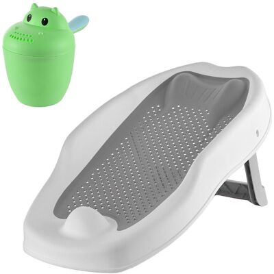 RELAXDAYS Set Per Neonati Con Tazza Hippo Per Risciacquo, Antipianto, Base Antiscivolo, 19x51,5x30 Cm, Pp/tpe, Grigio RELAXDAYS Set Per Neonati Con Tazza Hippo Per Risciacquo, Antipianto, Base Antiscivolo, 19x51,5x30 Cm, Pp/tpe, Grigio