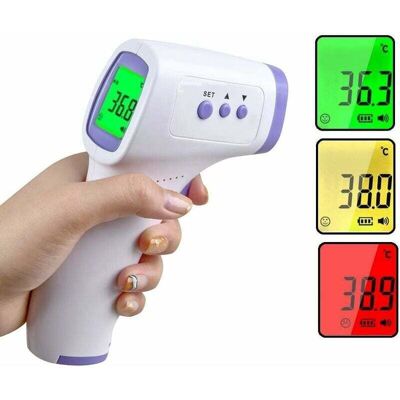 OEM Termometro Frontale A Infrarossi Medicale, Termometro Senza Contatto Per Adulti, Bambini E Neonati, Display Lcd Con Indicatori A Colori, Opzione Acustica E 32 Slot Di Memoria - Crezuo OEM Termometro Frontale A Infrarossi Medicale, Termometro Senza Contatto Per Adulti, Bambini E Neonati, Display Lcd Con Indicatori A Colori, Opzione Acustica E 32 Slot Di Memoria - Crezuo