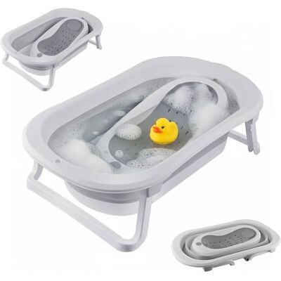 RELAXDAYS Vasca Pieghevole Per Bambini Con Inserto, Fino A 50 Kg, Bianco/grigio, Axlxp: 21,5x79x49 Cm RELAXDAYS Vasca Pieghevole Per Bambini Con Inserto, Fino A 50 Kg, Bianco/grigio, Axlxp: 21,5x79x49 Cm