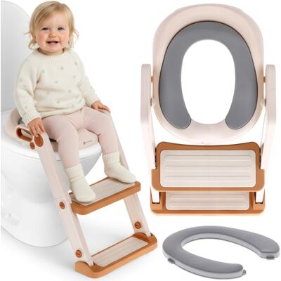 OEM Copriwater Per Wc Per Bambini, Con Scaletta, Sedile Morbido E Poggiapiedi, Colore Oro Bianco, Sun Baby OEM Copriwater Per Wc Per Bambini, Con Scaletta, Sedile Morbido E Poggiapiedi, Colore Oro Bianco, Sun Baby