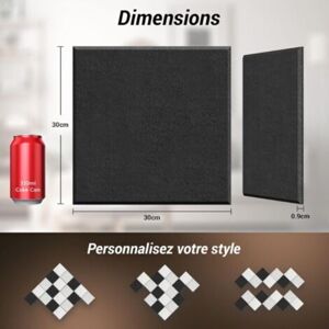 XISRENS 12 Pannelli Fonoassorbenti Autoadesivi Da Parete, 30 X 30 X 0,9 Cm, In Schiuma Fonoassorbente Ad Alta Densità, Adatti Per L'Insonorizzazione Di Uffici, Neri. XISRENS 12 Pannelli Fonoassorbenti Autoadesivi Da Parete, 30 X 30 X 0,9 Cm, In Schiuma Fonoassorbente Ad Alta Densità, Adatti Per L'Insonorizzazione Di Uffici, Neri.