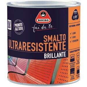 BOERO Smalto Ultraresistente Brillante Vernice Legno Ferro Salsedine Esterno 950 Colori: Melaverde - Formato: 0,5 L BOERO Smalto Ultraresistente Brillante Vernice Legno Ferro Salsedine Esterno 950 Colori: Melaverde - Formato: 0,5 L