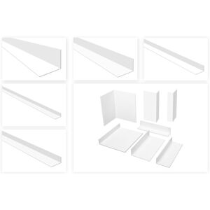 HEXIM Listelli Angolari Pvc Bianco 2m - Irregolari, Spessore Da 2 A 4mm - Hj: 150x60 Mm, 3 Mm HEXIM Listelli Angolari Pvc Bianco 2m - Irregolari, Spessore Da 2 A 4mm - Hj: 150x60 Mm, 3 Mm