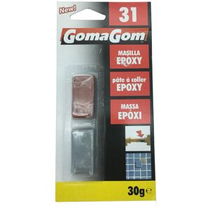 GOMAGOM - Mastice epossidico bicomponente pasta 30 g resina epossidica ripara 31