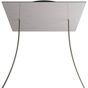 Creative Rosone Xxl Rose-one Quadrato, 400 Mm Con 2 Fori E 4 Fori Laterali - Dibond Acciaio Satinato, Nero Creative Rosone Xxl Rose-one Quadrato, 400 Mm Con 2 Fori E 4 Fori Laterali - Dibond Acciaio Satinato, Nero