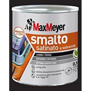 MAX MEYER Maxmeyer Smalto A Solvente Satinato Nero R9005 0,125 L MAX MEYER Maxmeyer Smalto A Solvente Satinato Nero R9005 0,125 L