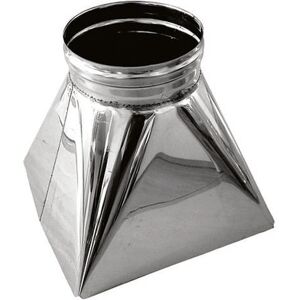 MBM Tramoggia quadro x-tondo canna fumaria DN 300 tubo acciaio inox 316 MBM Tramoggia quadro x-tondo canna fumaria DN 300 tubo acciaio inox 316