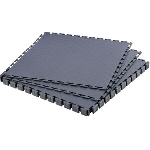 VEVOR Piastrelle Per Pavimenti Da Garage, Confezione Da 8 Piastrelle Modulari A Incastro Da 513 X 513 X 5 Mm, Tappetini Antiscivolo In Pvc Con Piastra Diamantata Per Officina, Grigio Grafite VEVOR Piastrelle Per Pavimenti Da Garage, Confezione Da 8 Piastrelle Modulari A Incastro Da 513 X 513 X 5 Mm, Tappetini Antiscivolo In Pvc Con Piastra Diamantata Per Officina, Grigio Grafite